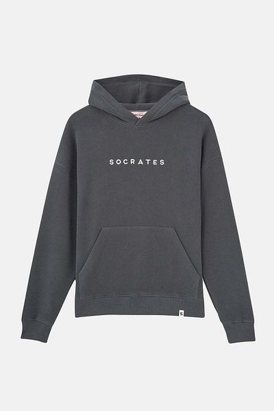 Socrates Dergi Σωκράτης SuperSoft Hoodie με Τσέπη - Ανθρακί