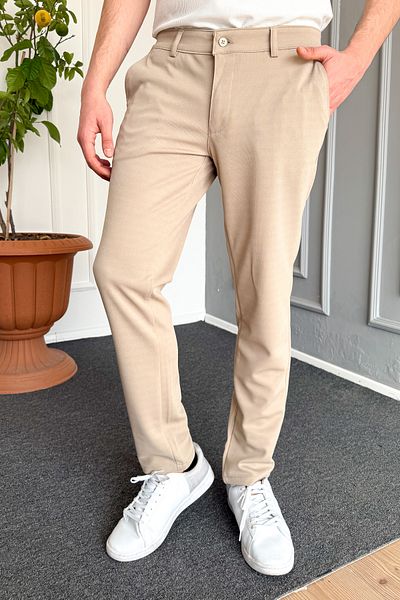 ModaPlaza Ανδρικό παντελόνι Pique Slimfit