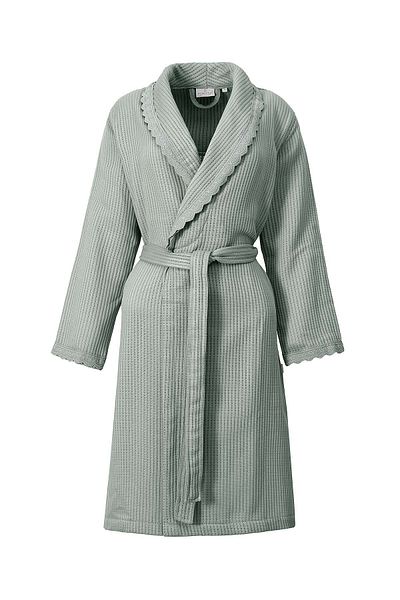 Ecocotton Γυναικείο μπουρνούζι Alessa Pique 100% Organic Cotton Jacquard Green