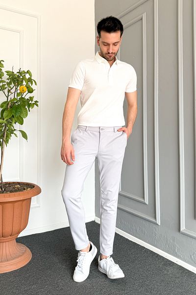 ModaPlaza Ανδρικό παντελόνι Pique Slimfit