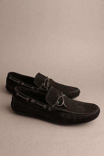 Gondol Loafer clasic pentru bărbați din piele naturală, piele de căprioară neagră 41 ttx.602