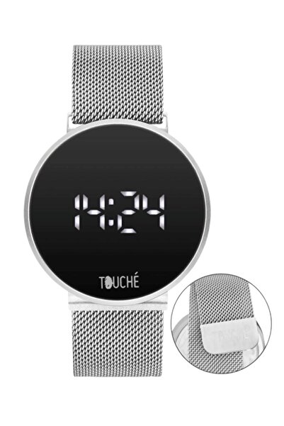 Touche T1907 Dokunmatik Mıknatıslı Hasır Kordon Bay & Kol Saati