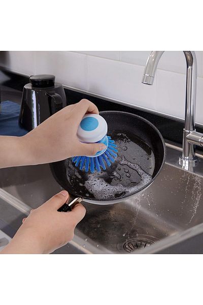omilife Practical Liquid Detergent - Dish / Brush / Kitchen / Bathroom / Sink Washing Brush with Tank