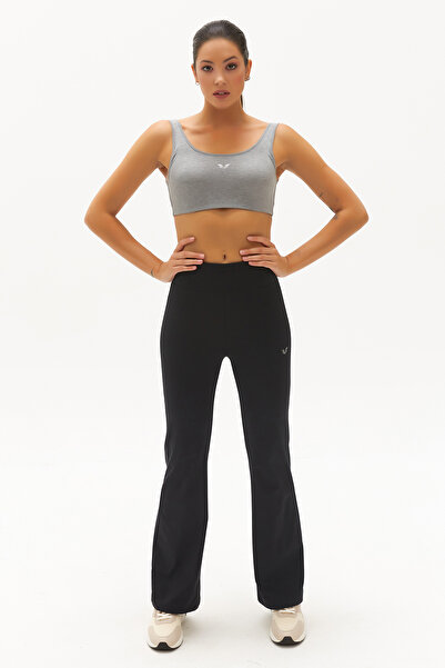 bilcee Women's Gray Organic Cotton Supported Sports and Casual Crop Top Bra Sports Bra 0148