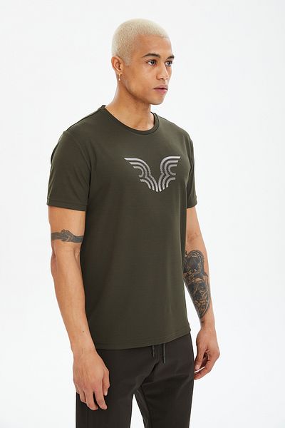 bilcee Men's Green Quick Dry Lightweight Training T-Shirt 0094