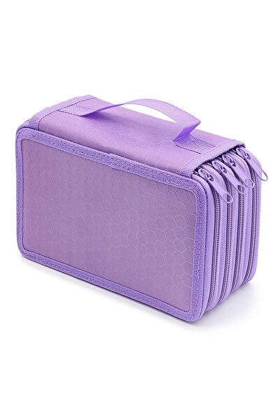 Choice حقيبة أقلام رصاص أرجوانية 72 فتحة 72 فتحة أربع طبقات بسعة كبيرة حقيبة ...