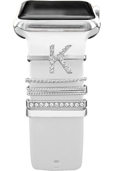 PSGT Apple Watch Uyumlu Harfli Charm Aksesuar Tüm Seriye Uyumlu Akıllı Saay C...