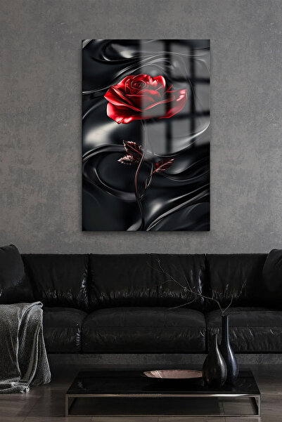 TAULART METALNI DIZAJN RUŽE SLIKANJE NA STAKLU POKLON ZA DOM POSLOVNI POKLON ...