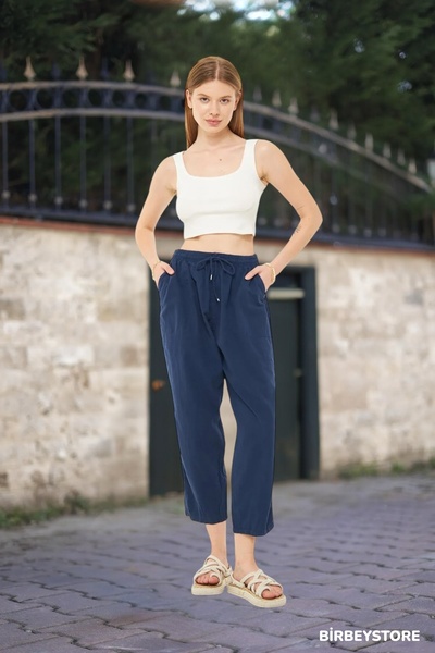 BİRBEYSTORE Unisex Large Size Raw Cloth - Capri Unikal Style 100% Cotton Relaxed