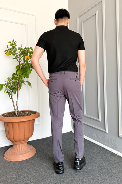 ModaPlaza Чоловічі класичні габардинові штани з лікрами