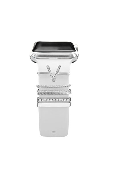 PSGT Apple Watch Uyumlu Harfli Charm Aksesuar Tüm Seriye Uyumlu Akıllı Saay C...