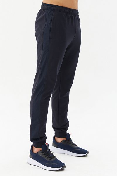 bilcee Pantaloni de sport cu dungi țesute bleumarin închis pentru bărbați 0308