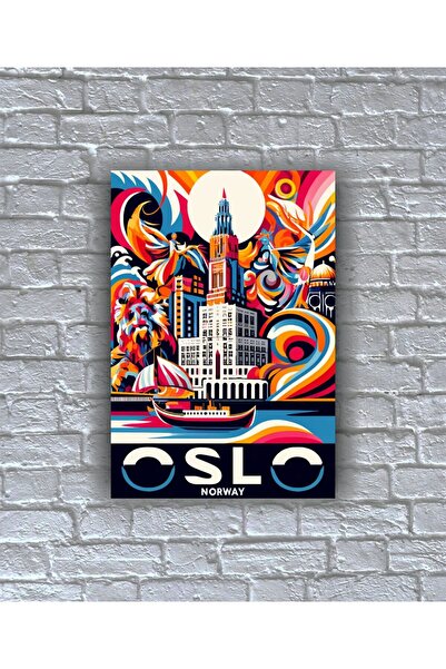 icase Orașe din lume Paris Londra Roma Veneția Oslo Decorare perete Set pictu...