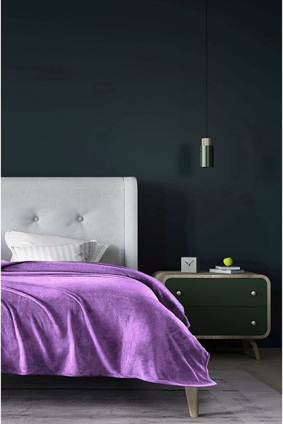 Mislina Home Deluxe Wellsoft Tv Blanket Lilac Single Blanket 150X200 cm