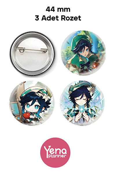 Yenaplanner مجموعة زينة/شارة حقيبة جينشين 2