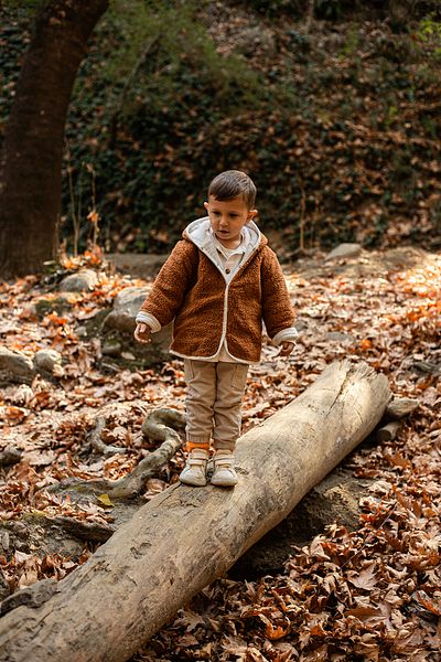 LUCKKA Heritage Puffy Lined Plush Baby Kids Jacket - Hooded Plush Coat - Ztpufceket