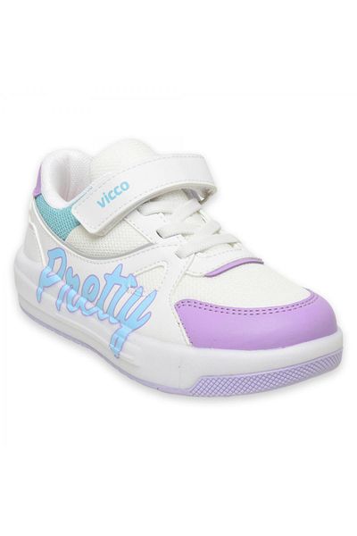 Vicco 220.P25Y.113 Pretty Booties Lighted Phylon White Children's Sports Shoes