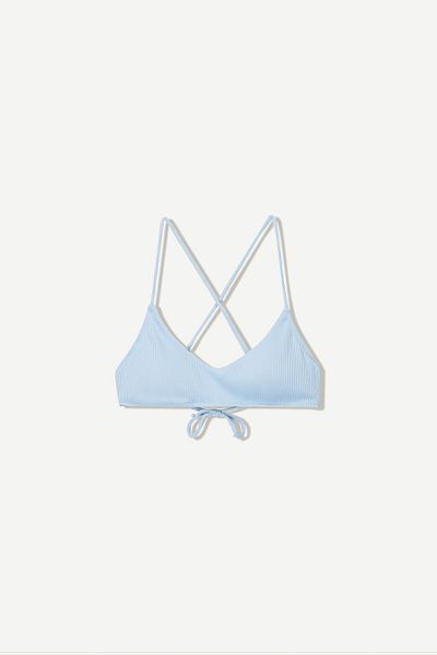 Bershka Textured bikini top