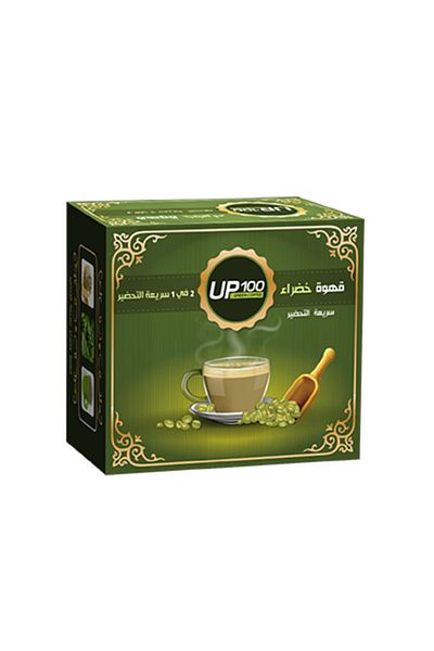 UP100 AB 100 Green Instant Coffee 2 in 1, 20 Sachets