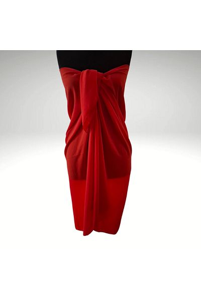 NVSisters Long Straight Crepe Chiffon Pareo, Beach Dress