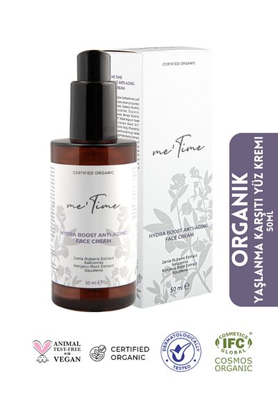 me time 50ml Intensive Care Face Cream - Organic Anti-Aging and Wrinkle