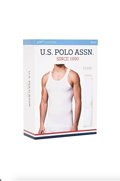 U.S. Polo Assn. Erkek, Lisanslı, %95 Pamuk, %5 Elastan, 2'li Atlet (Kutulu)
