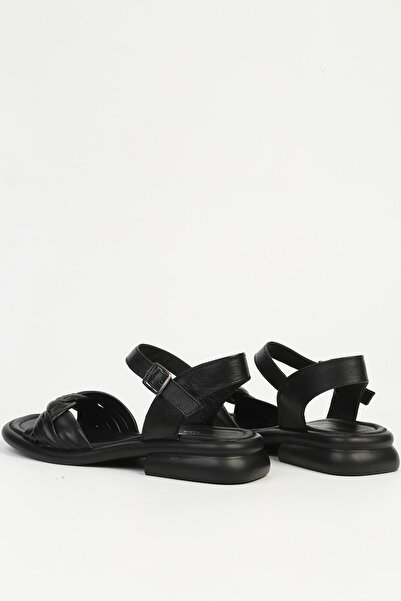 Pierre Cardin Black Women's Leather Sandals Pc-54617