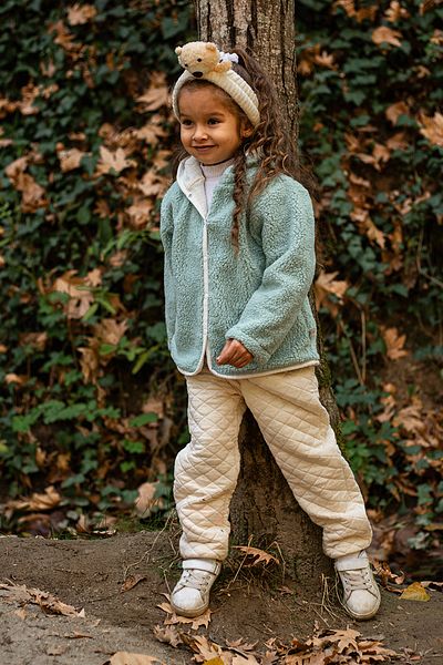 LUCKKA Heritage Puffy Lined Plush Baby Kids Jacket - Hooded Plush Coat - Ztpufceket