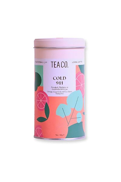 Tea Co Orange, Grapefruit Herbal Tea - Cold 911 - 50 Gr |   Tea Co.