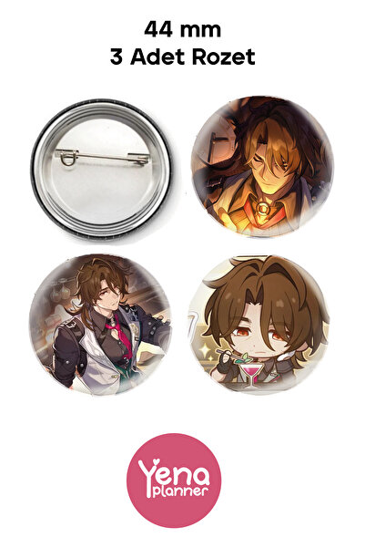 Yenaplanner Set de ornamente/set de insigne pentru geanta Honkai Star Rail 2