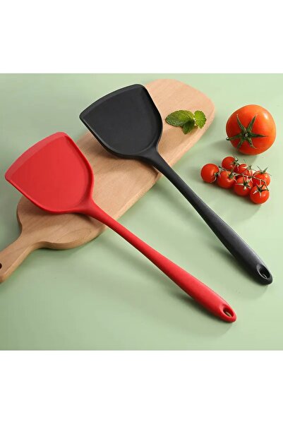 GLRHOME Büyük boy ısıya dayanıklı silikon spatula yanmaz yapışmaz spatula 33cm