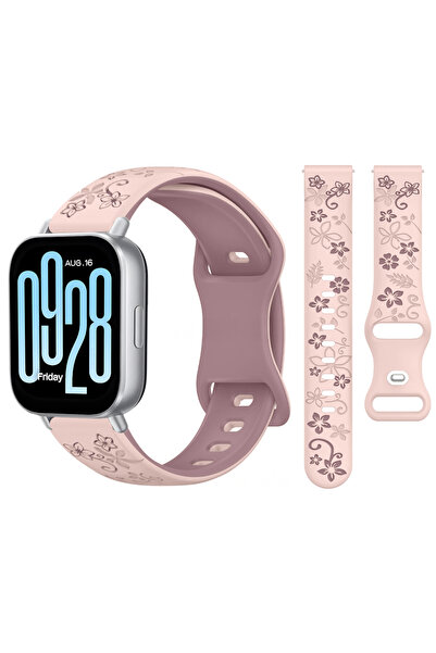 Sneezy Redmi Watch 5 Active Redmi 5 Lite İle Uyumlu FloraFlex Çiçek Desenli S...