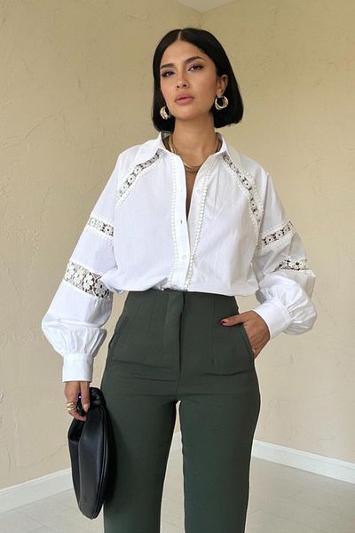 Viyamo Khaki Pencil and Skinny Leg Trousers