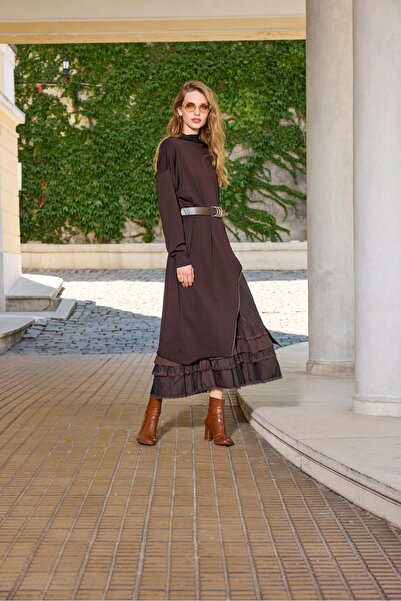 hasene Elbise - KAHVERENGİ