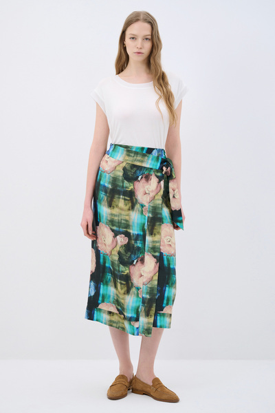 adL Desenli Saten Etek