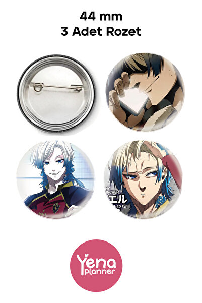 Yenaplanner مجموعة زينة/شارة حقيبة القفل الأزرق 2