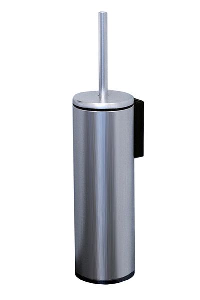 Prima Nova Black Cigo Wall Mounted Toilet Brush - Matte Interior