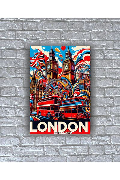 icase World Cities Paris London Rome Venice Oslo Wall Decoration Wood Table Set