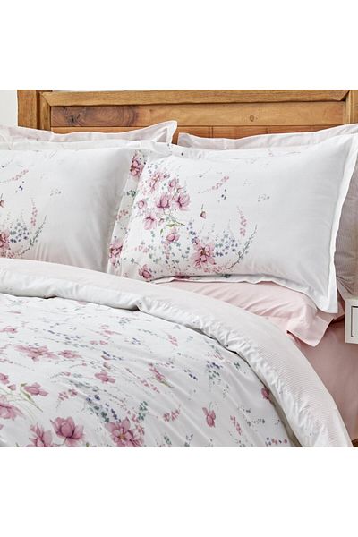 Karaca Home Dalila 100% baumwolle doppelbett bettwäsche set pink