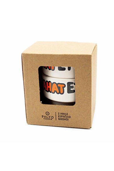 PALTO TASARIM Set of 2 Sleepless Sheep Espresso Cups - Gift Ceramic Cup