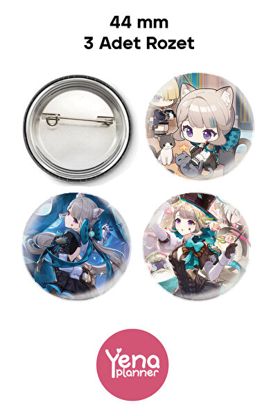 Yenaplanner مجموعة زينة/شارة حقيبة جينشين 2