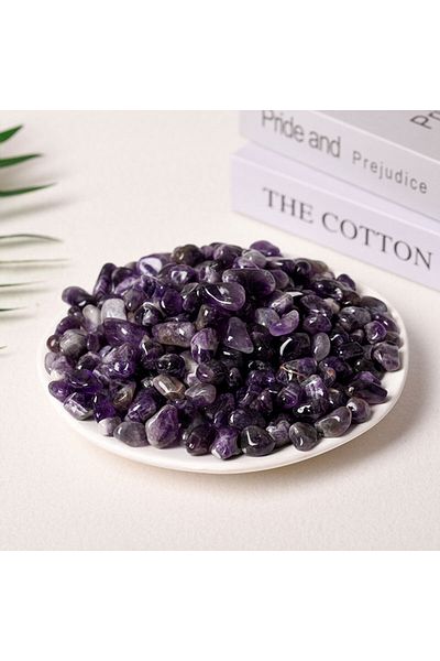 Generic Polished natural stones Amethyst (9-12mm) 100g
