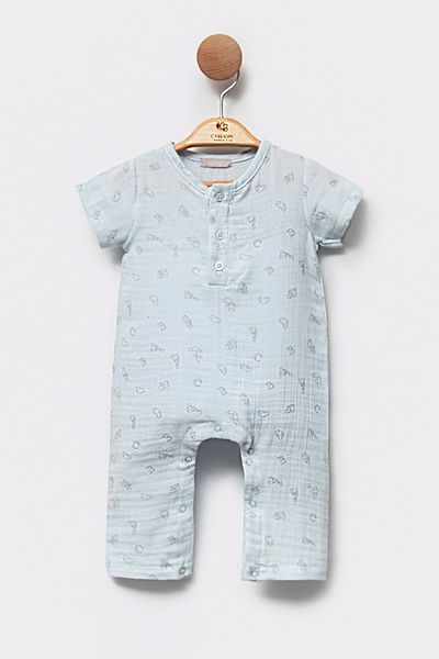 Cassiope Organic Cotton Short Sleeve Summer Soft and Breathable Fabric Casual Baby Boy Romper