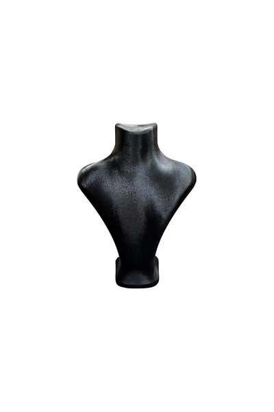 MeGass Dekor London Model Imera Leather Fabric Black Color 28/23 cm Necklace Display Mannequin
