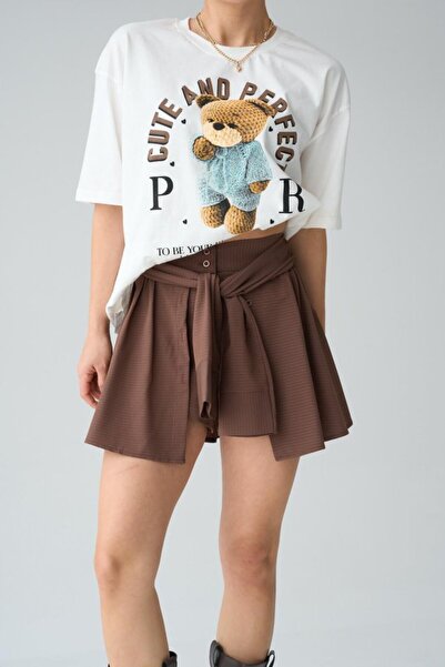 JANES Shirt tie shorts - coffee