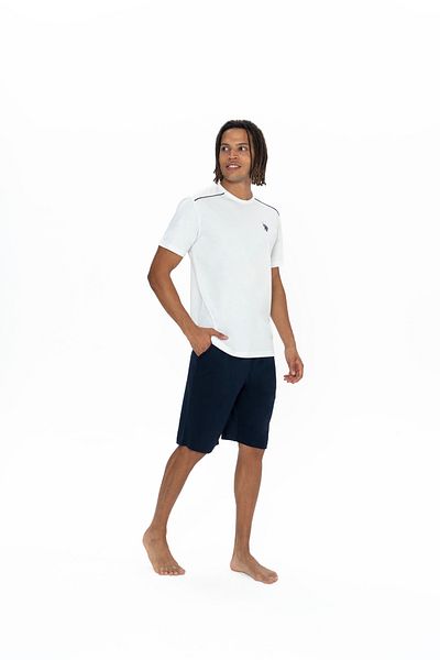 U.S. Polo Assn. Men's Cotton Ecru 3-Piece Pajama Set U.S. Polo Assn. Batdn18M90Q5U