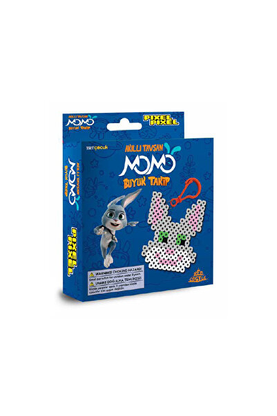 Pixel Pixel Akıllı Tavşan Momo Boncuk Etkinlik Seti | Algoritma Kodlama -Anahtarlık Yapma Oyunu