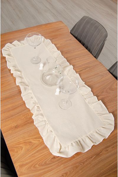 Elvya Linen |   Frilly Runner 40 X 110 cm - Ztrunner