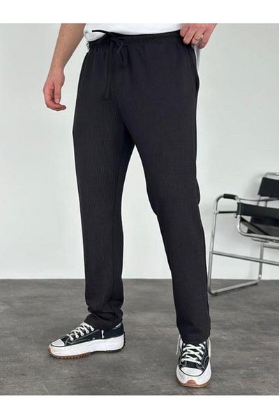 Serhat Özköroğlu Ribbed Jogger Black