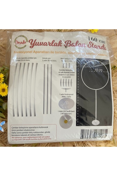 ikm balon 160 CM Çemberli Balon Standı – Şık ve Göz Alıcı Parti Dekorasyonu